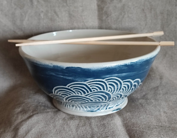 Bol à ramen décor ''Arc en bleu'' Bol à ramen décor ''Arc en bleu''
